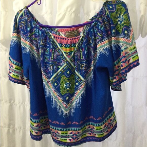 Flying tomato S cropped top multicolor BOHO - Picture 1 of 3